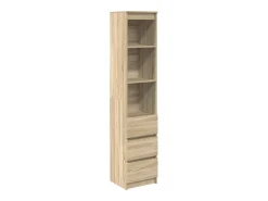 Aparador alto roble Sonoma 37,5x35x180 cm madera de ingeniería