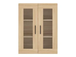 Aparador alto roble Sonoma 69,5x34x180 cm Madera de ingeniería