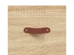 Aparador alto roble Sonoma 69,5x34x180 cm Madera de ingeniería