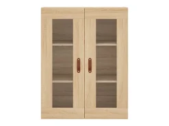 Aparador alto roble Sonoma 69,5x34x180 cm Madera de ingeniería