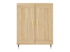 Aparador alto roble Sonoma 69,5x34x180 cm Madera de ingeniería