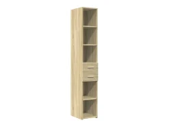 Aparador alto roble Sonoma 30x42,5x185 cm madera de ingeniería