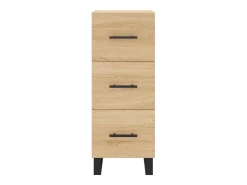 Aparador alto roble Sonoma 34,5x34x180 cm Madera de ingeniería