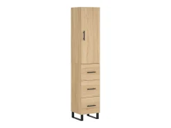 Aparador alto roble Sonoma 34,5x34x180 cm Madera de ingeniería