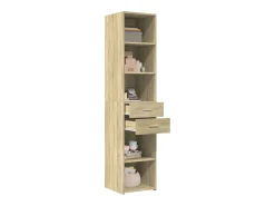 Aparador alto roble Sonoma 40x42,5x185 cm madera de ingeniería