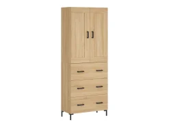 Aparador alto roble Sonoma 69,5x34x180 cm Madera de ingeniería