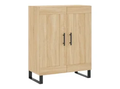 Aparador alto roble Sonoma 69,5x34x180 cm Madera de ingeniería