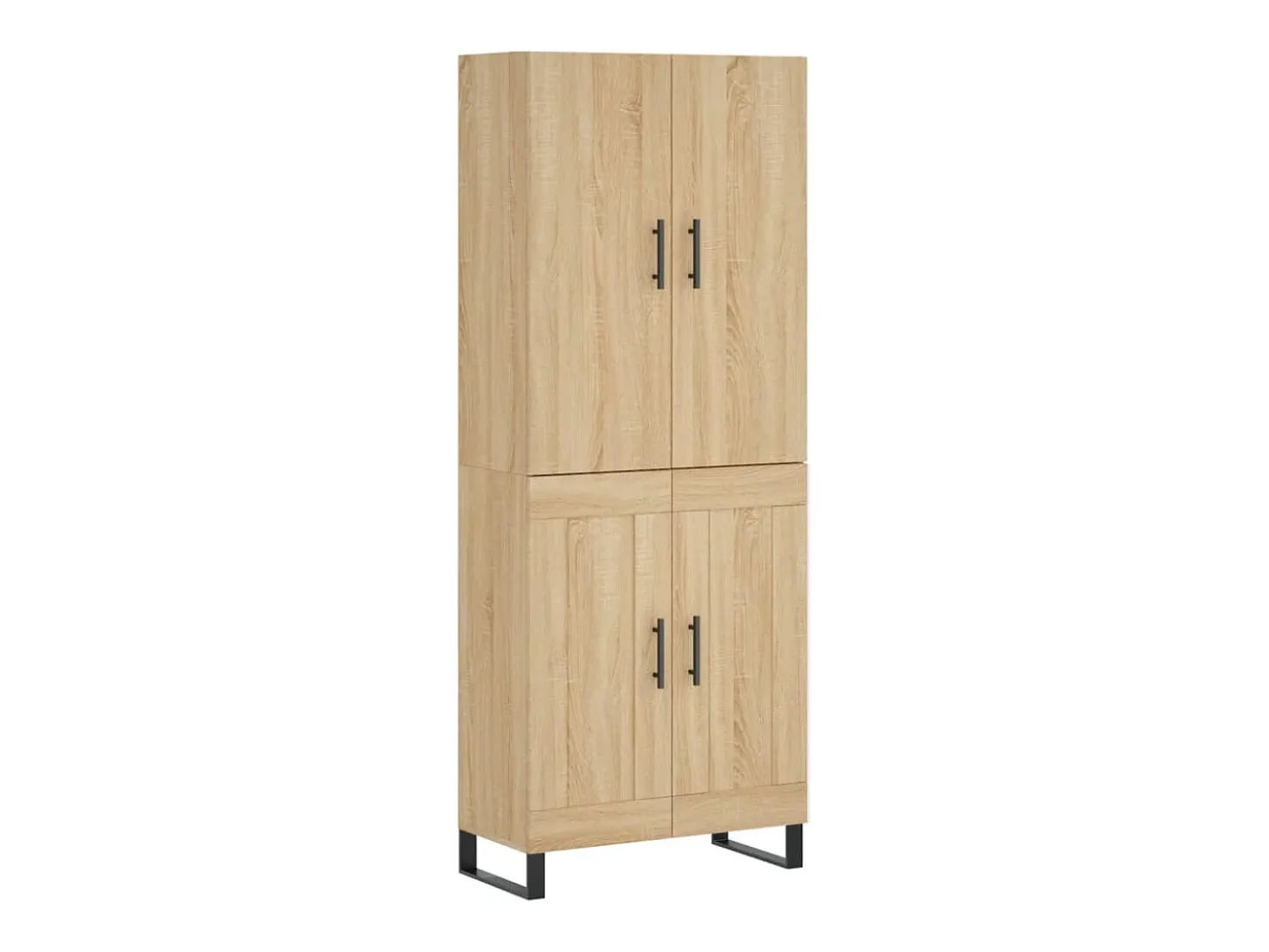 Aparador alto roble Sonoma 69,5x34x180 cm Madera de ingeniería