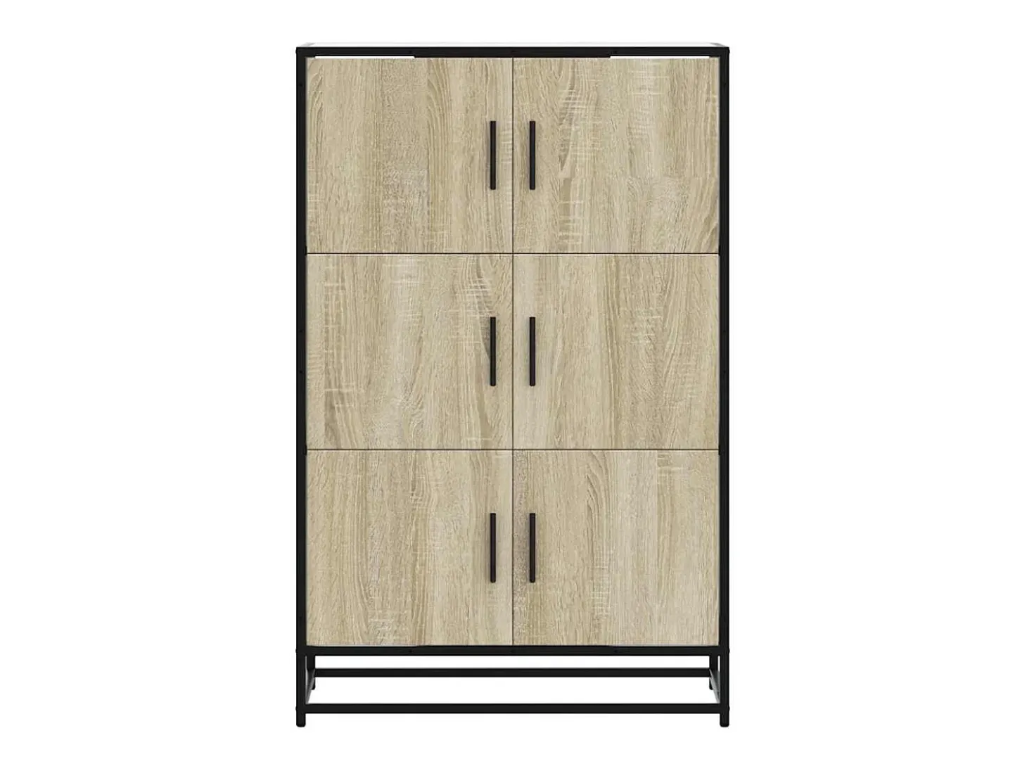 Aparador alto roble Sonoma 68x35x106,5 cm madera contrachapada metal