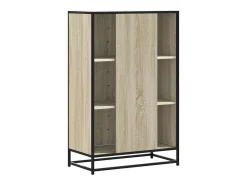 Aparador alto roble Sonoma 68x35x106,5 cm madera contrachapada metal