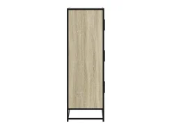 Aparador alto roble Sonoma 68x35x106,5 cm madera contrachapada metal