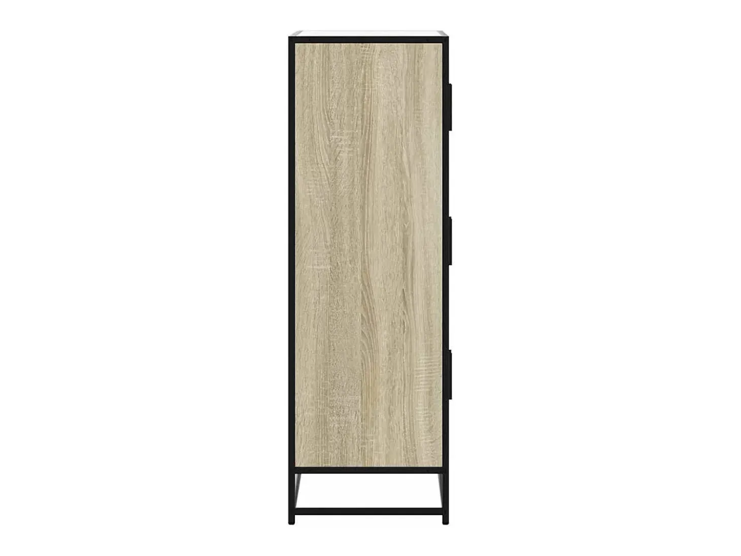 Aparador alto roble Sonoma 68x35x106,5 cm madera contrachapada metal