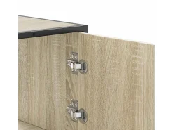 Aparador alto roble Sonoma 68x35x106,5 cm madera contrachapada metal