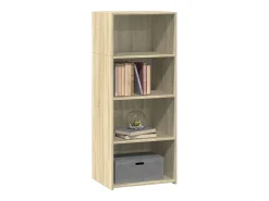 Aparador alto roble sonoma 50x41x124 cm madera de ingeniería