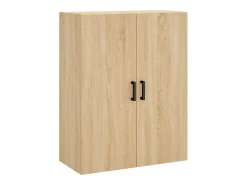 Aparador alto roble Sonoma 69,5x34x180 cm Madera de ingeniería