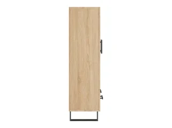 Aparador alto roble Sonoma 69,5x31x115 cm madera de ingeniería