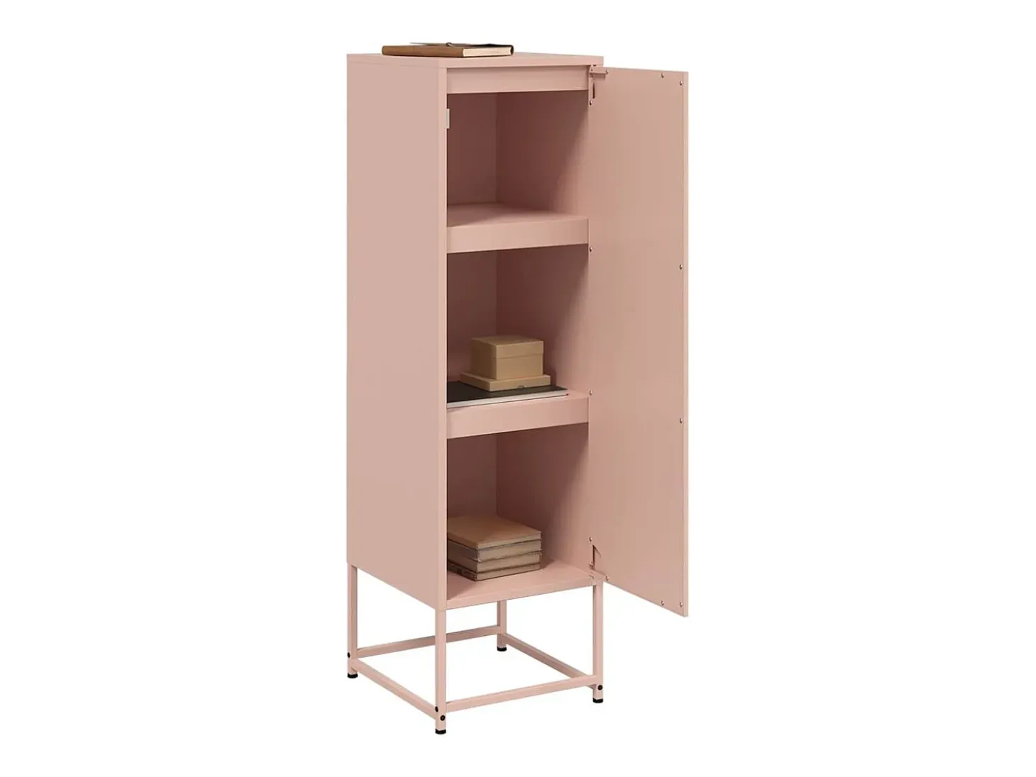 Aparador alto rosa 36x39x123 cm acero