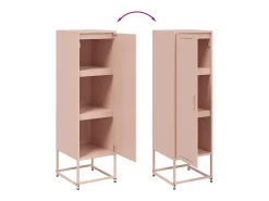 Aparador alto rosa 36x39x123 cm acero
