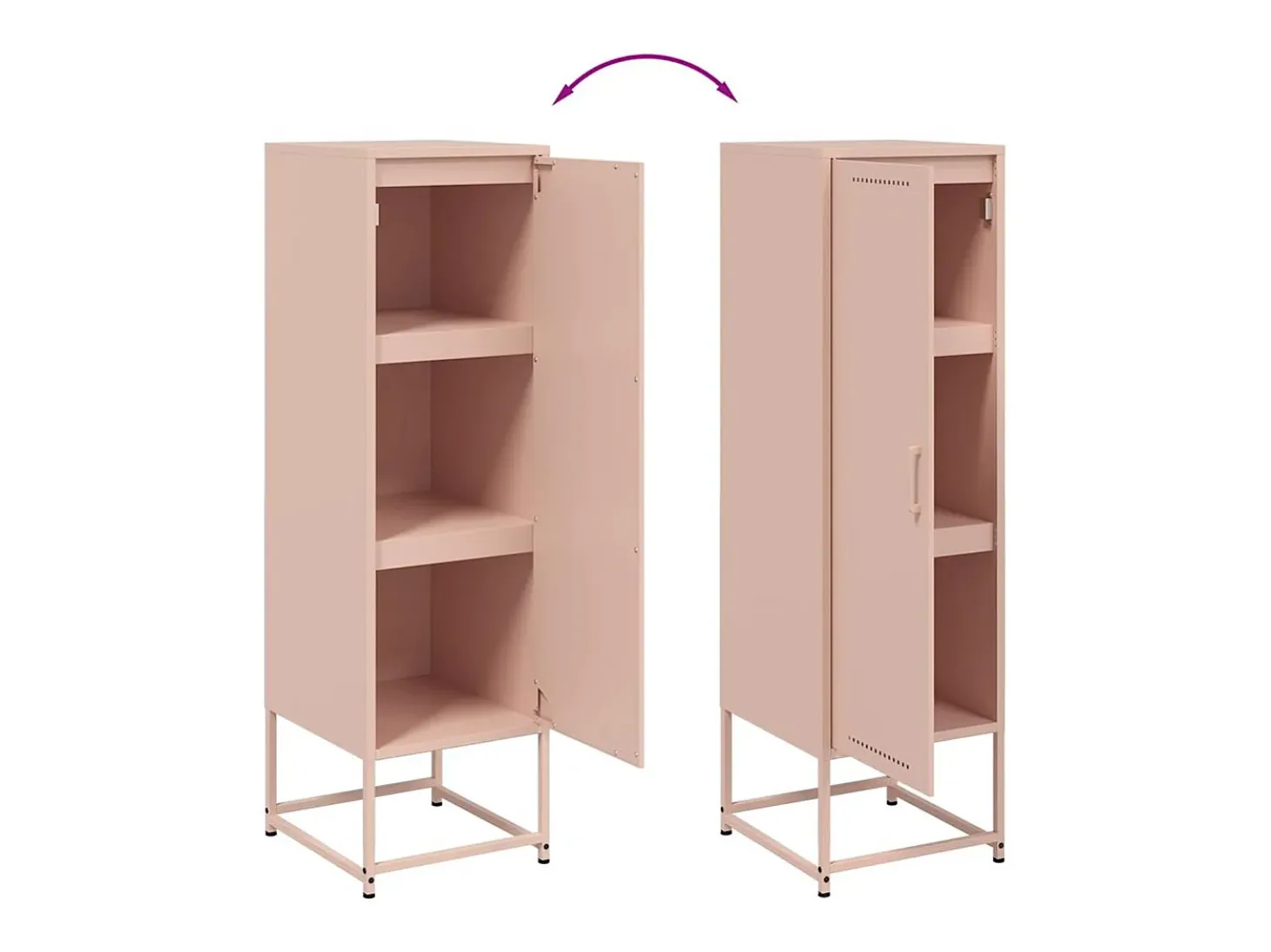 Aparador alto rosa 36x39x123 cm acero