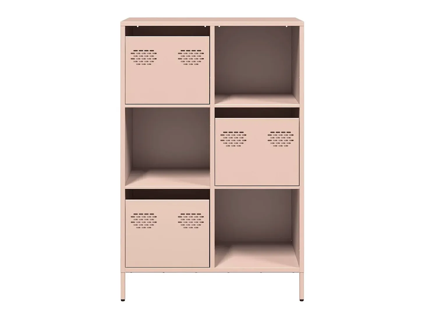 Aparador alto rosa 68x39x103,5 cm acero