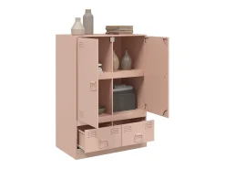Aparador alto rosa 67x39x95 cm acero
