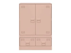 Aparador alto rosa 67x39x95 cm acero