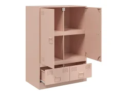 Aparador alto rosa 67x39x95 cm acero