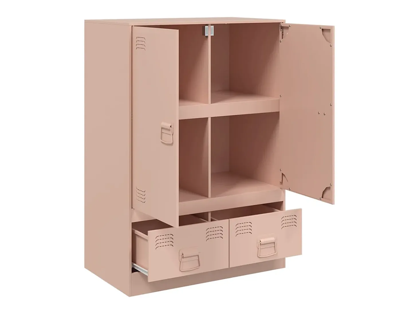 Aparador alto rosa 67x39x95 cm acero