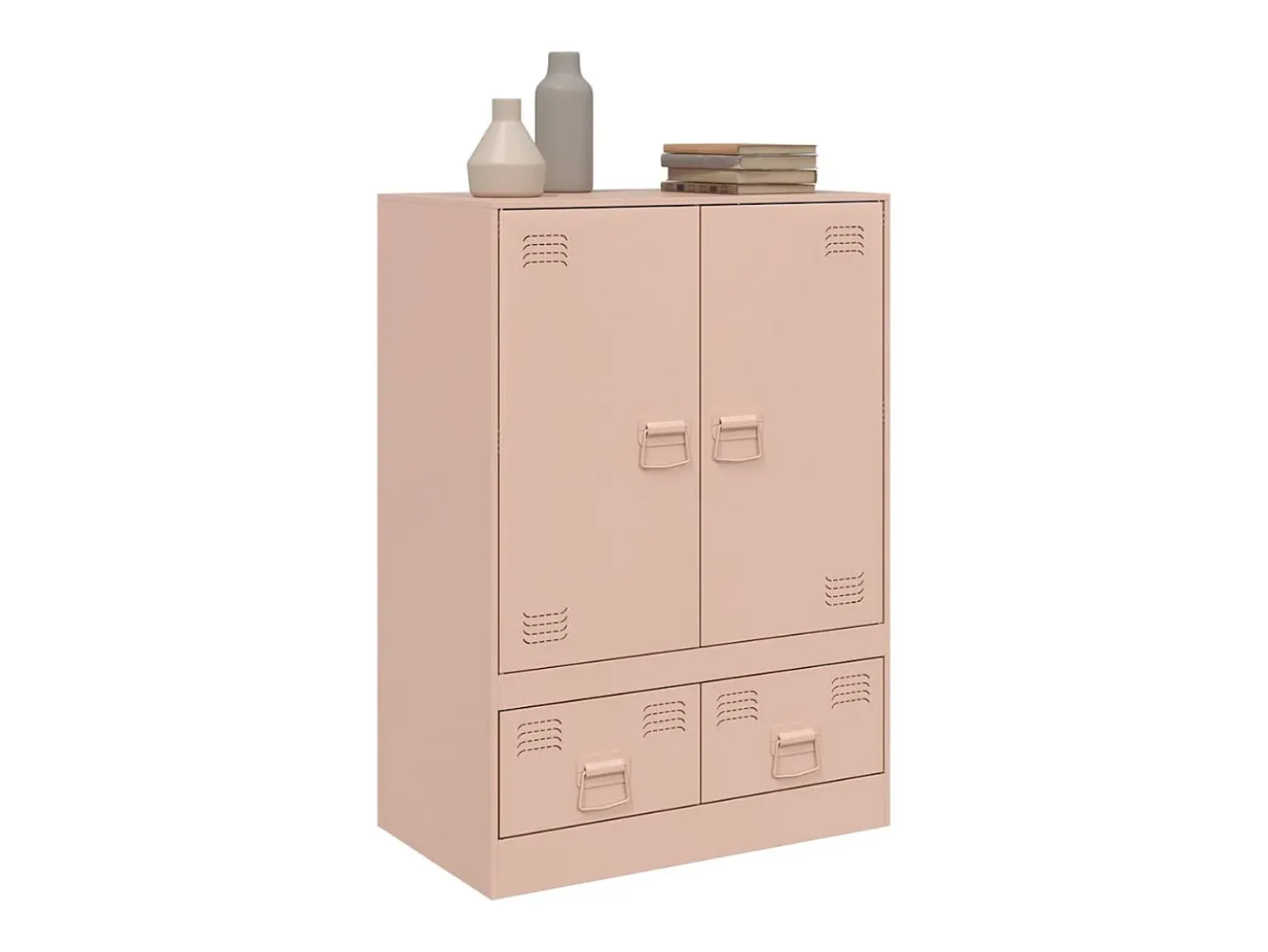 Aparador alto rosa 67x39x95 cm acero