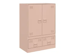 Aparador alto rosa 67x39x95 cm acero