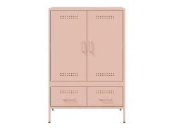 Aparador alto rosa 68x39x101,5 cm acero