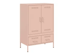 Aparador alto rosa 68x39x101,5 cm acero