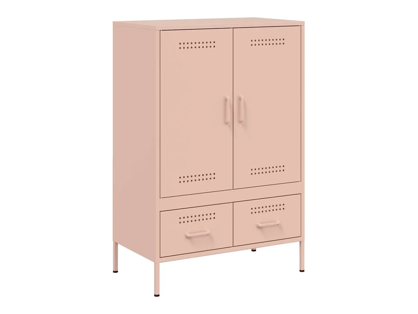 Aparador alto rosa 68x39x101,5 cm acero