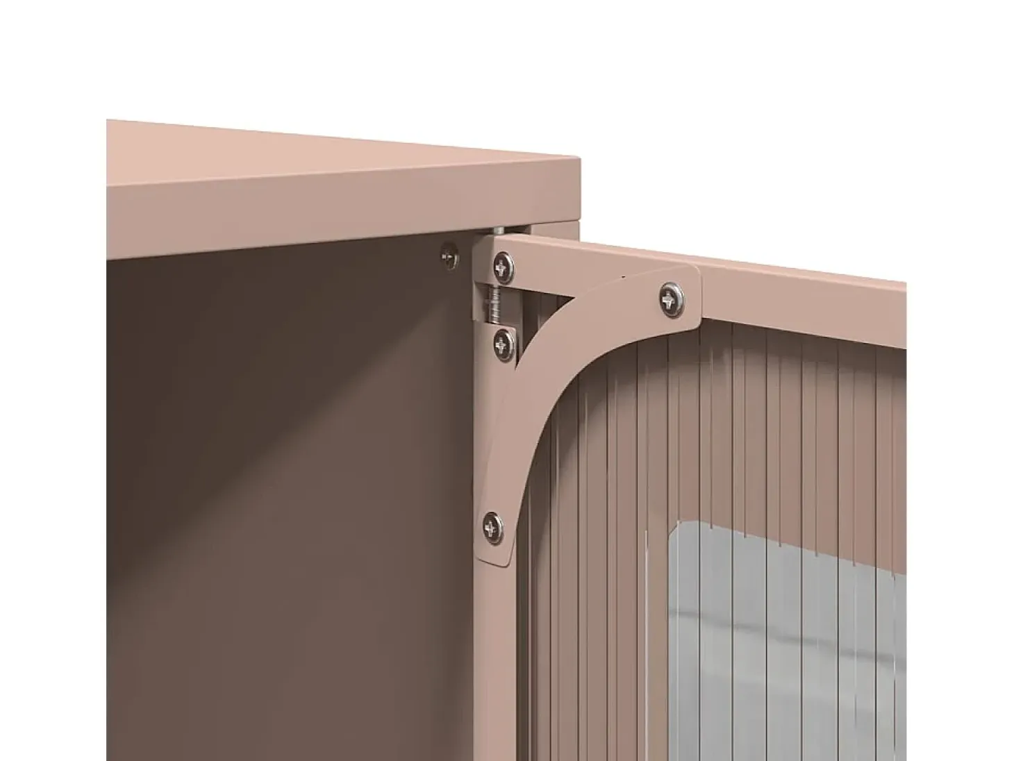 Aparador alto rosa 68x39x107 cm acero