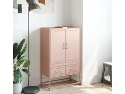 Aparador alto rosa 68x39x111,5 cm acero