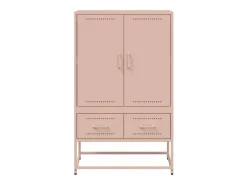 Aparador alto rosa 68x39x111,5 cm acero