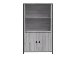 Aparador alto Sonoma gris 62x32x103,5 cm madera de ingeniería