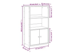 Aparador alto Sonoma gris 62x32x103,5 cm madera de ingeniería