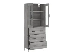 Aparador alto Sonoma gris 69,5x34x180 cm Madera de ingeniería