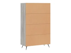 Aparador alto Sonoma gris 69,5x31x115 cm madera de ingeniería