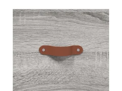 Aparador alto Sonoma gris 69,5x31x115 cm madera de ingeniería