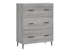 Aparador alto Sonoma gris 69,5x34x180 cm Madera de ingeniería