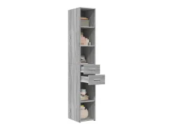 Aparador alto Sonoma gris 30x42,5x185 cm madera de ingeniería