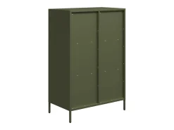 Aparador alto verde oliva 68x39x103,5 cm acero