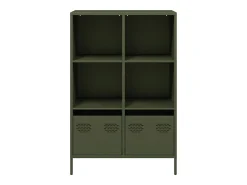 Aparador alto verde oliva 68x39x103,5 cm acero