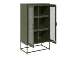 Aparador alto verde oliva 68x39x123 cm acero