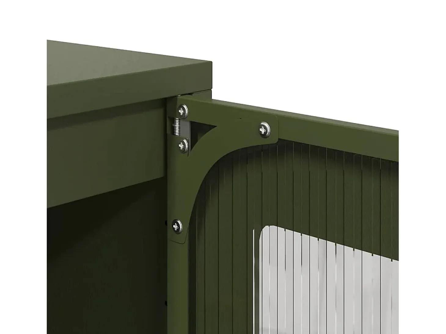 Aparador alto verde oliva 68x39x123 cm acero