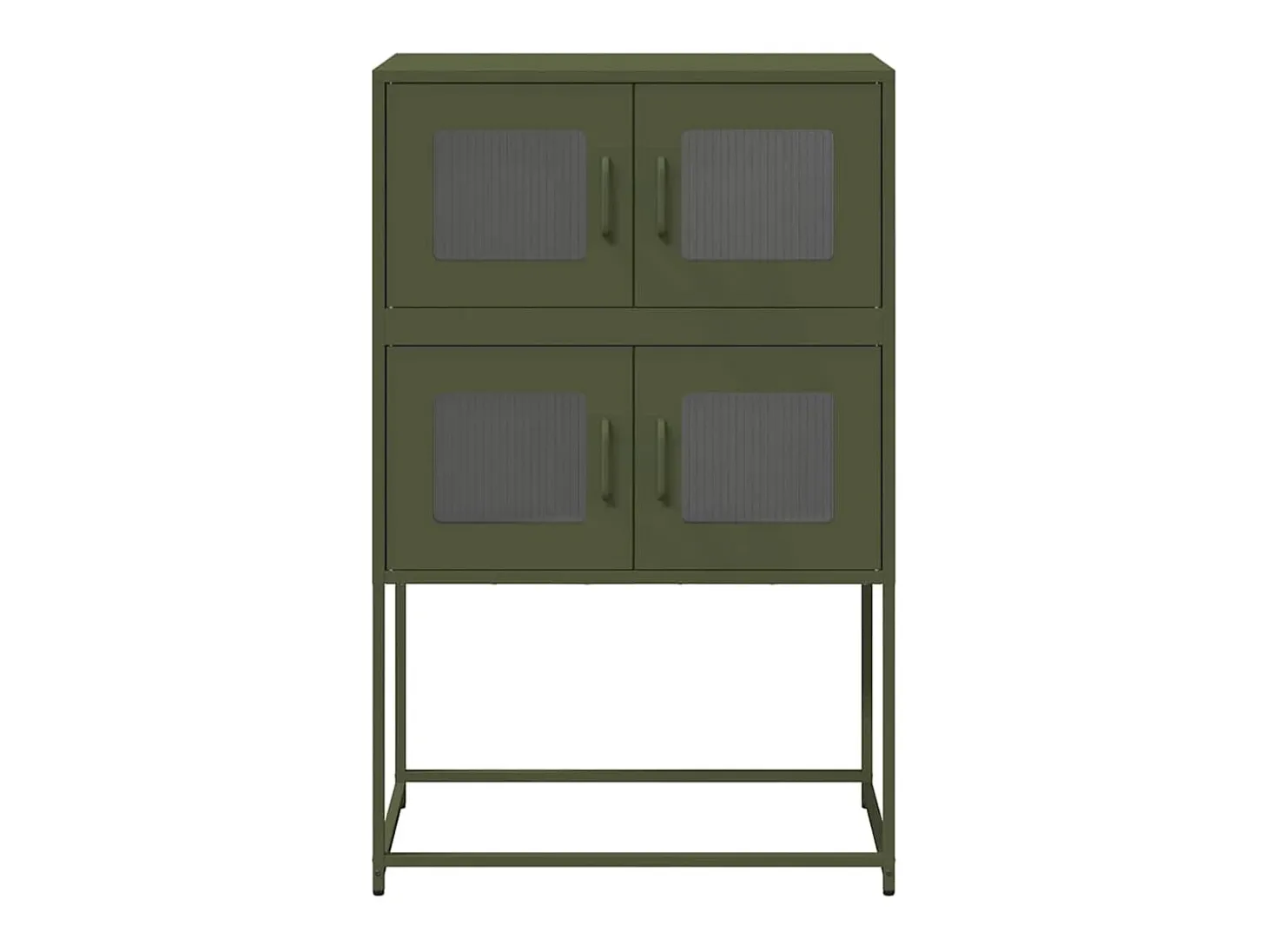 Aparador alto verde oliva 68x39x107 cm acero