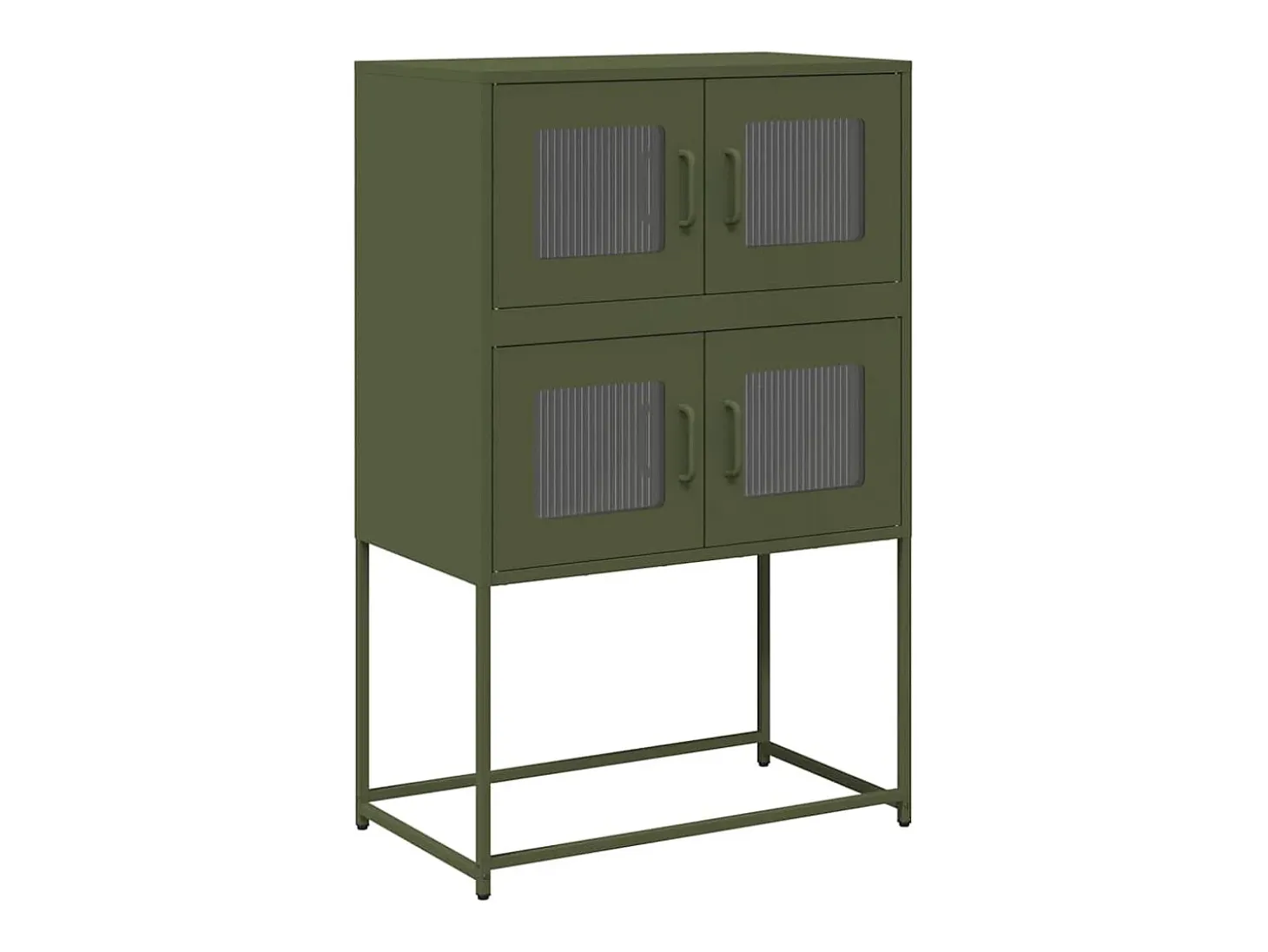 Aparador alto verde oliva 68x39x107 cm acero