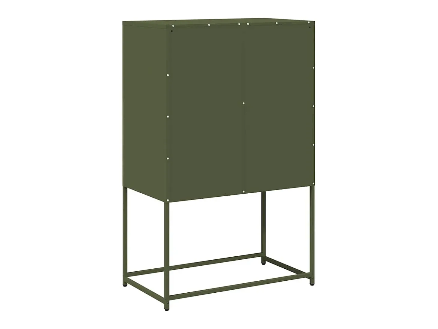 Aparador alto verde oliva 68x39x107 cm acero